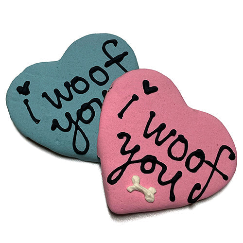 Woof Heart Peanut Butter Dog Treats, Wheat-Free, 12 Pack