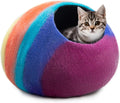 Handmade Merino Wool Felt Cat Cave Bed