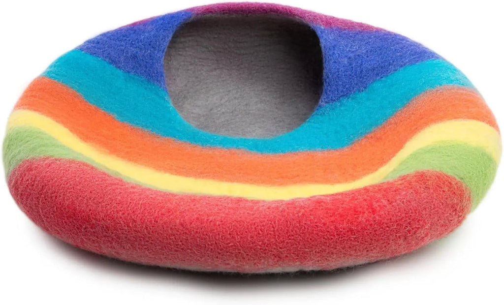Handmade Merino Wool Felt Cat Cave Bed