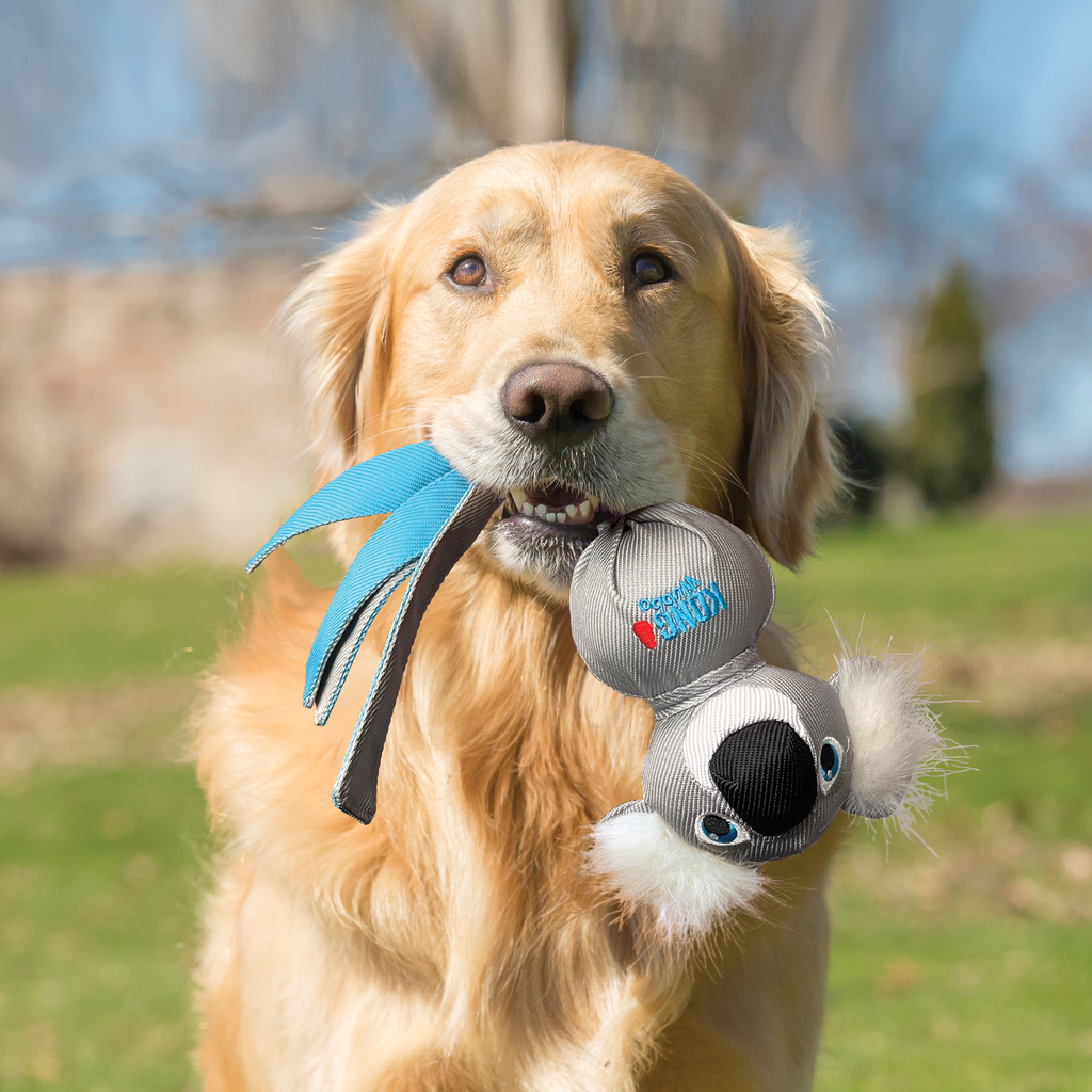 KONG Wubba Zoo Dog Toy with Squeaker and Floppy Tails