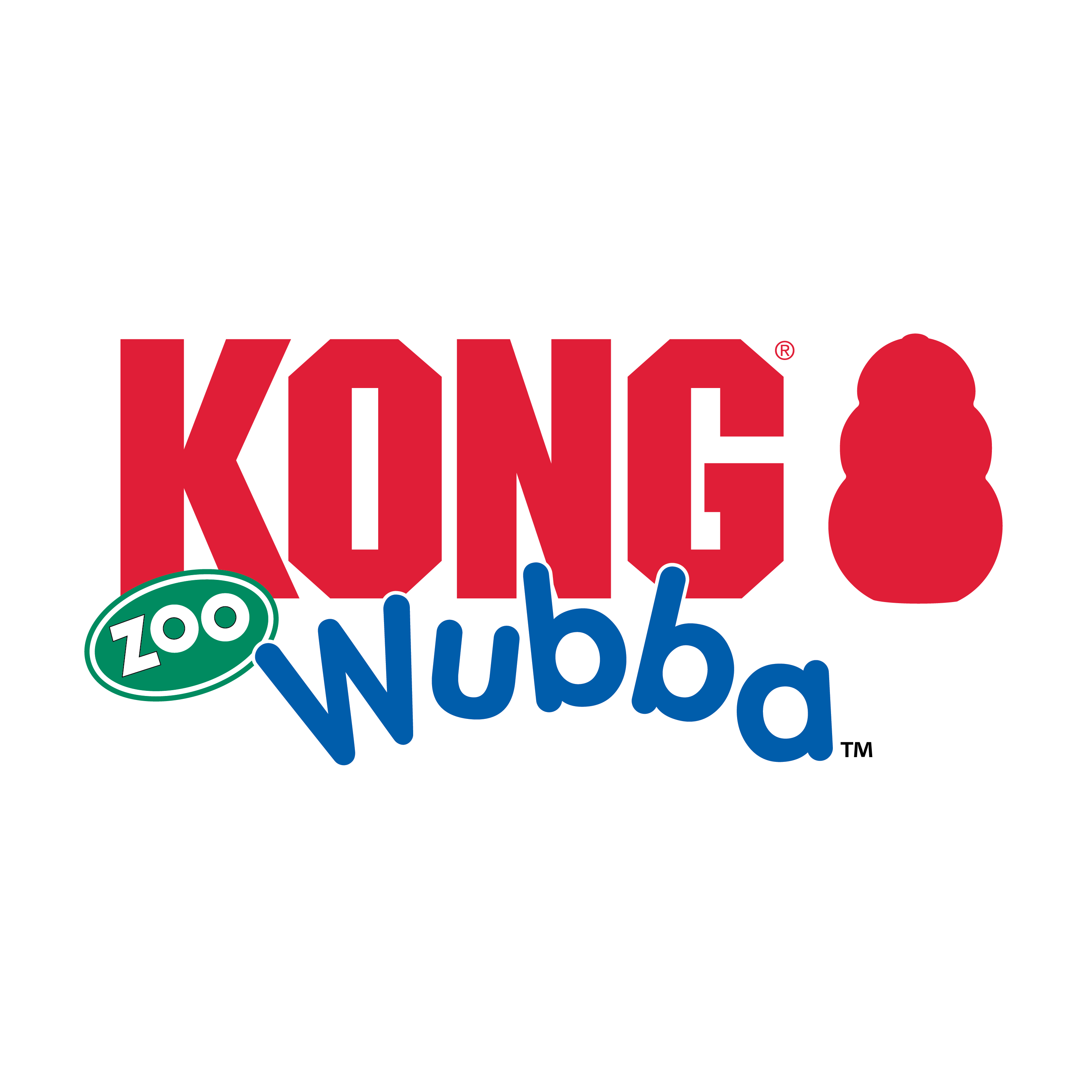 KONG Wubba Zoo Dog Toy with Squeaker and Floppy Tails