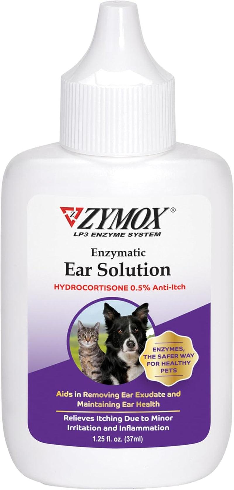 ZYMOX Enzymatic Ear Solution for Dogs & Cats, 1.25 oz