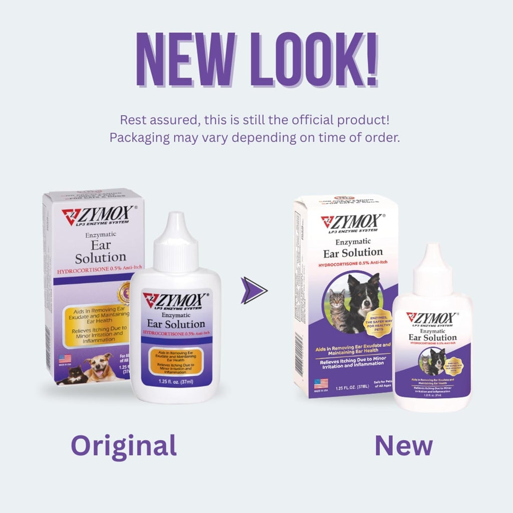 ZYMOX Enzymatic Ear Solution for Dogs & Cats, 1.25 oz