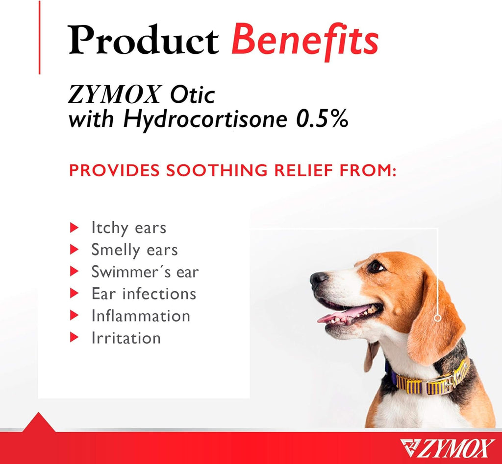 ZYMOX Enzymatic Ear Solution for Dogs & Cats, 1.25 oz