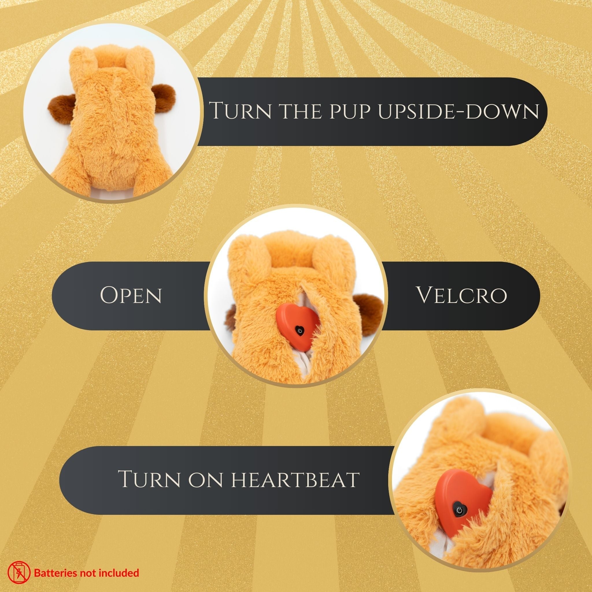 Zen Pup Plush Dog Companion with Calming Heartbeat