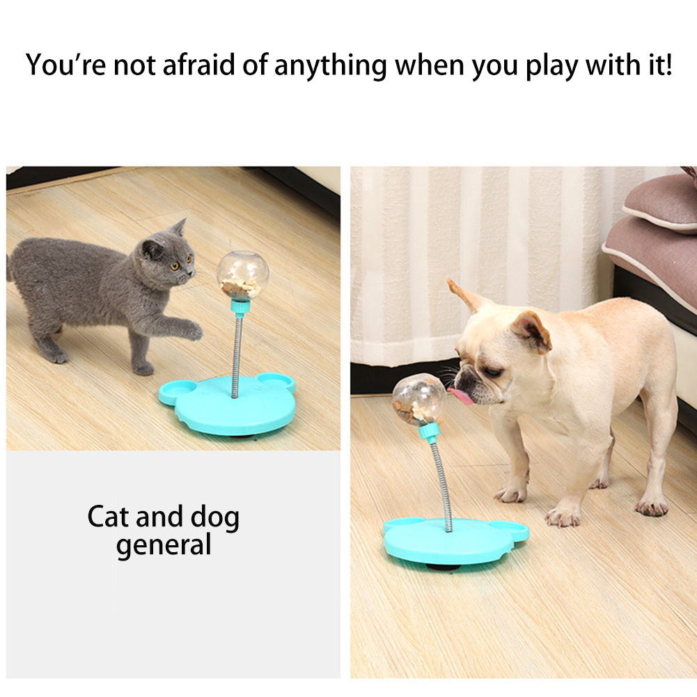 Leaky Ball Suction Cup Toy for Cats and Dogs, Slow Feeder Design