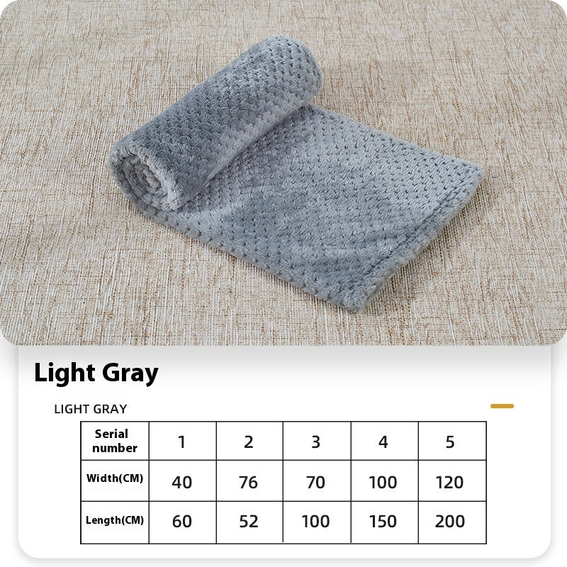 Summer Coral Fleece Blanket For Dogs Sleeping Pets