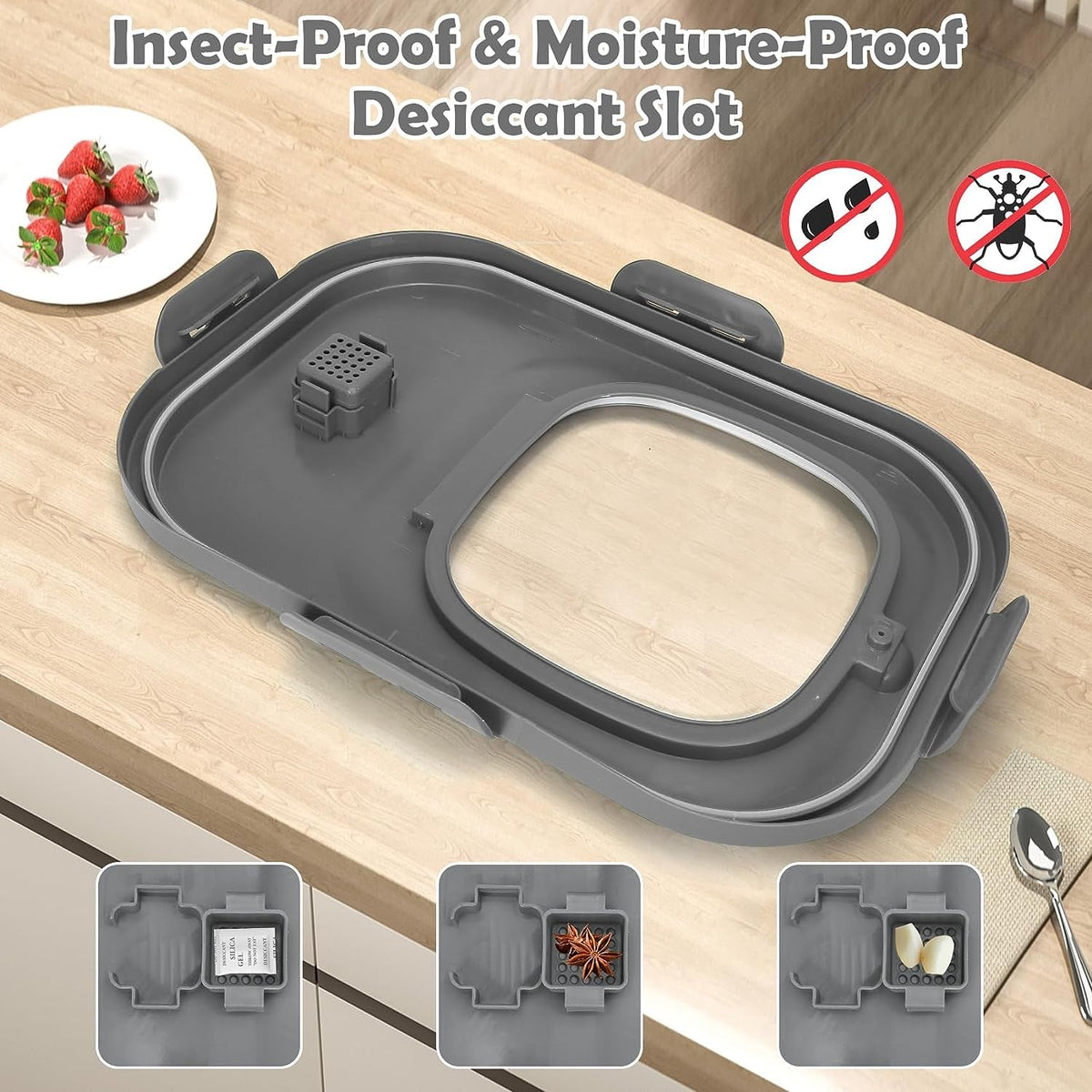 Collapsible Pet Food Storage Container with Wheels, 20 lb Capacity