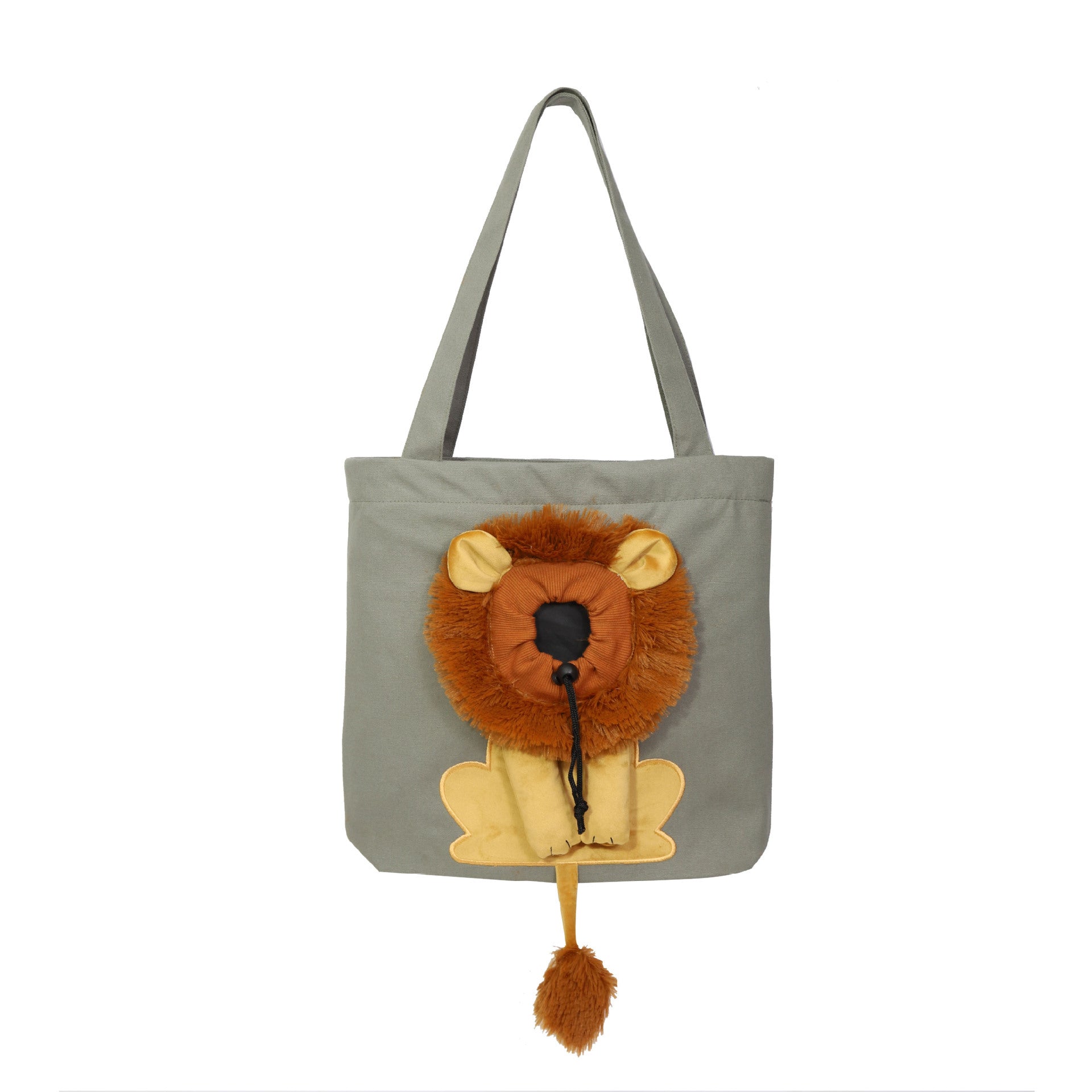 Lion Design Canvas Pet Carrier for Small Dogs and Cats