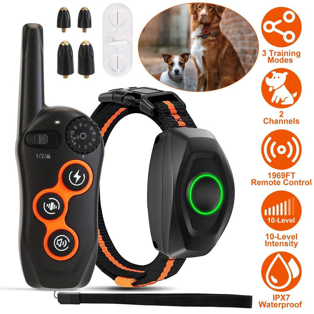 Dog Training Collar with Remote, Waterproof, 3 Modes, Long Range