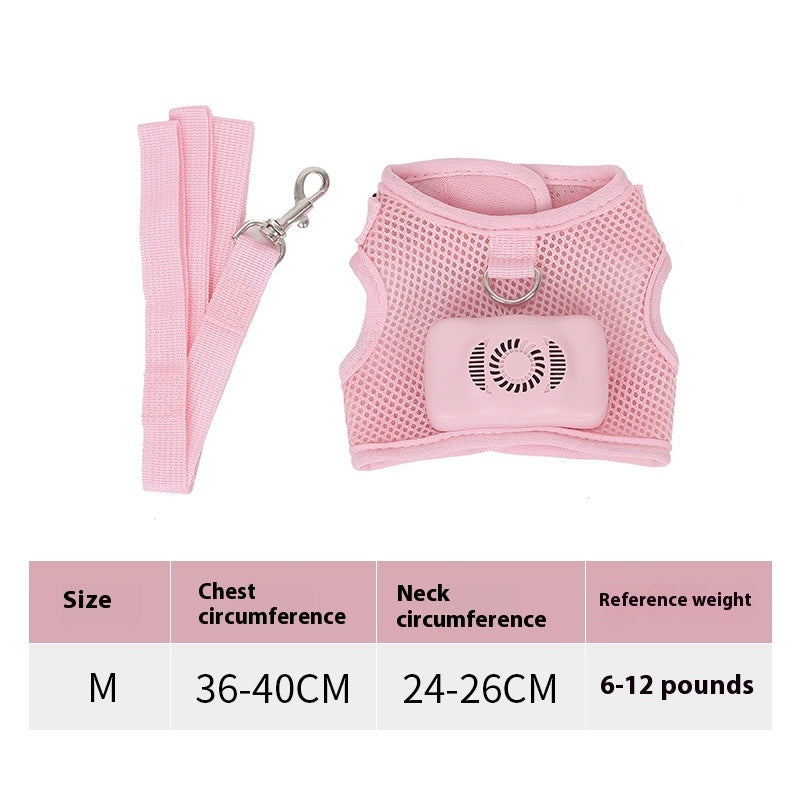 Wearable Pet Air Conditioner Harness for Small Dogs & Cats