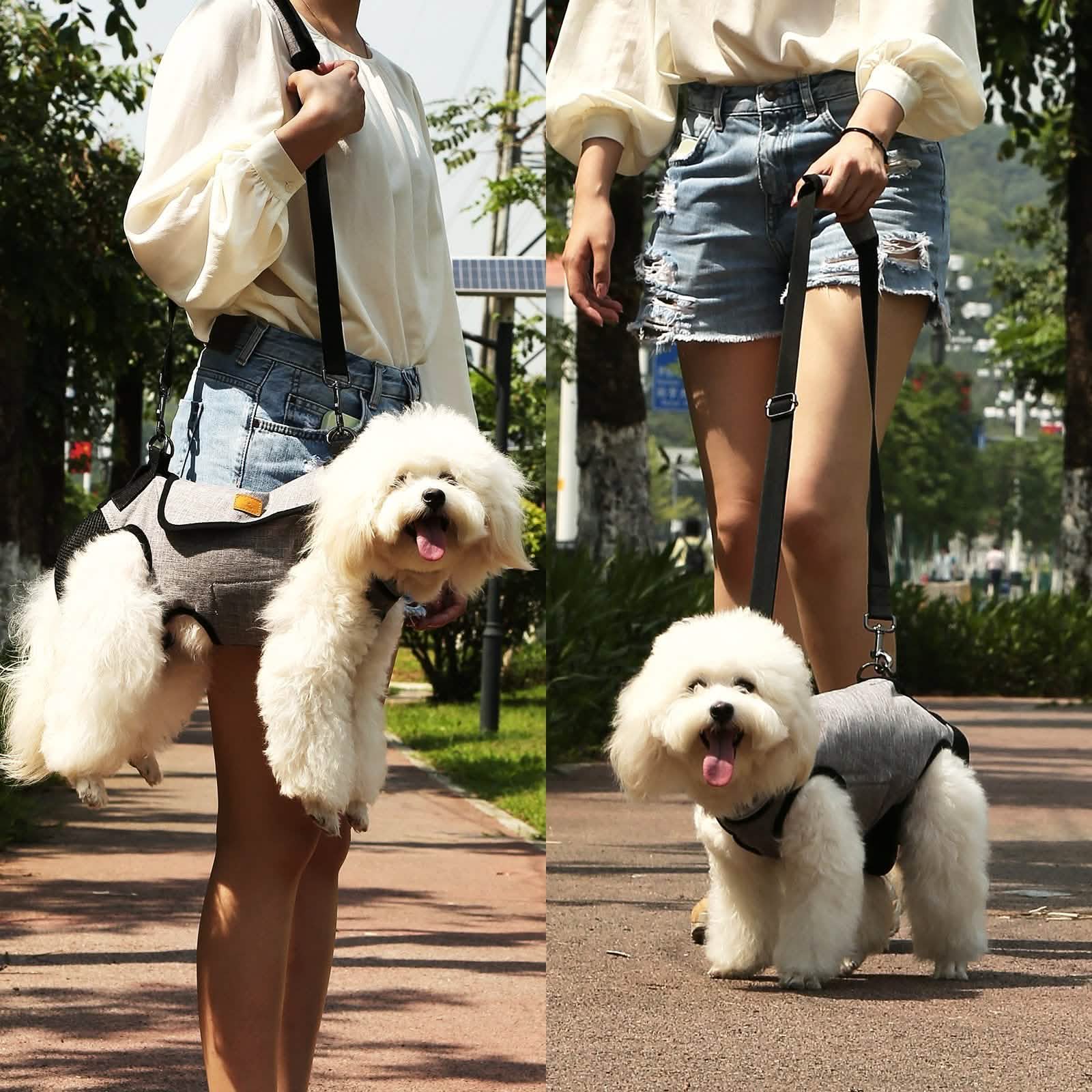 Adjustable Dog Lift Harness with Reflective Straps, 16.5"-19" Neck