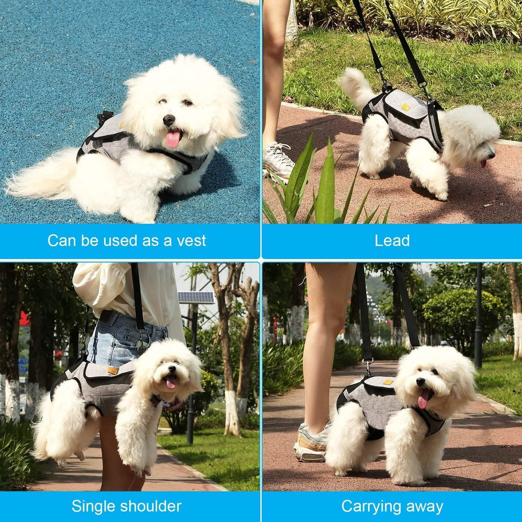 Adjustable Dog Lift Harness with Reflective Straps, 16.5"-19" Neck