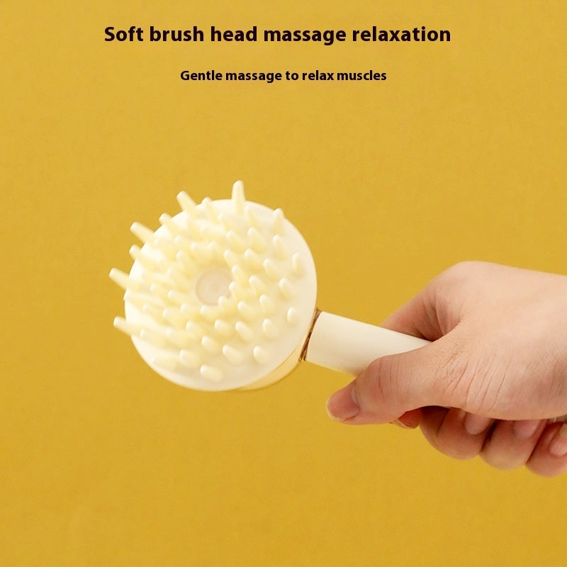 2-in-1 Pet Bathing Massage Brush with Shampoo Dispenser, 18cm