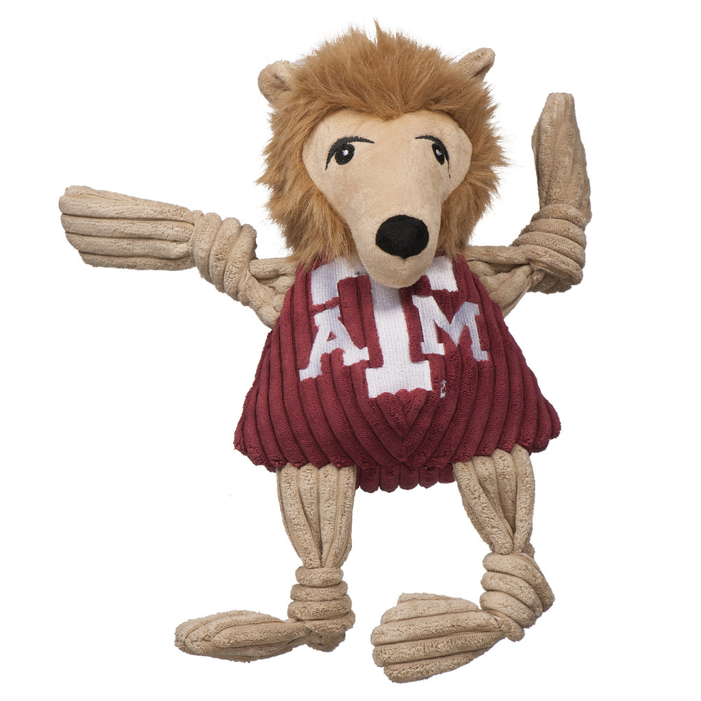 Texas A&M Reveille Knottie Plush Dog Toy with Squeakers