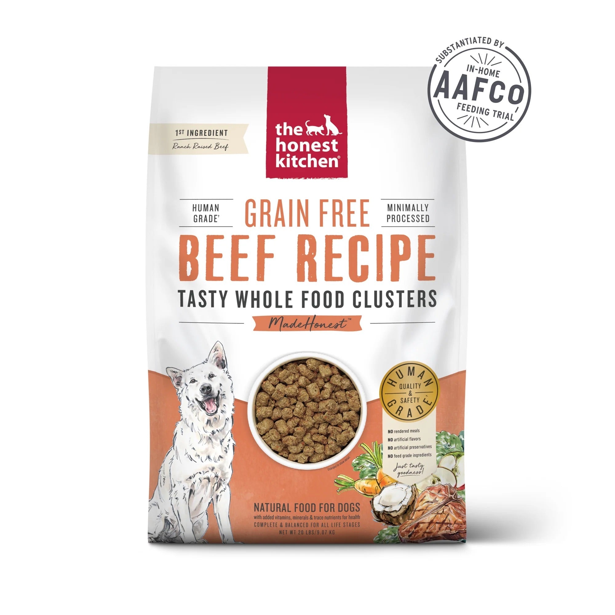 Grain Free Beef Whole Food Clusters for Dogs