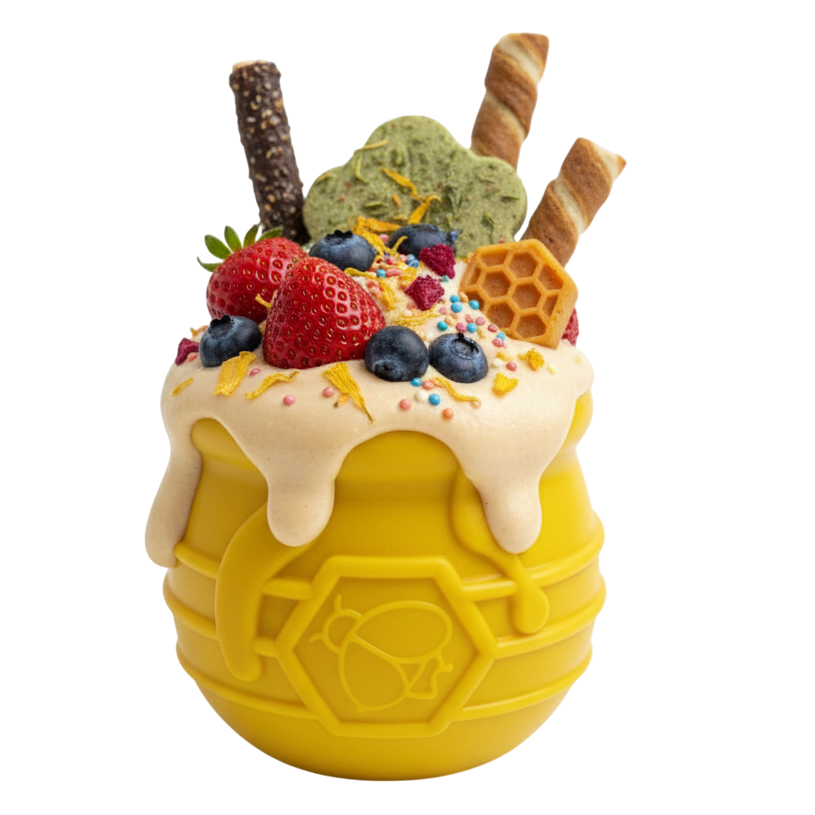 Honey Pot PUP-X Rubber Treat Dispenser & Enrichment Toy for Dogs