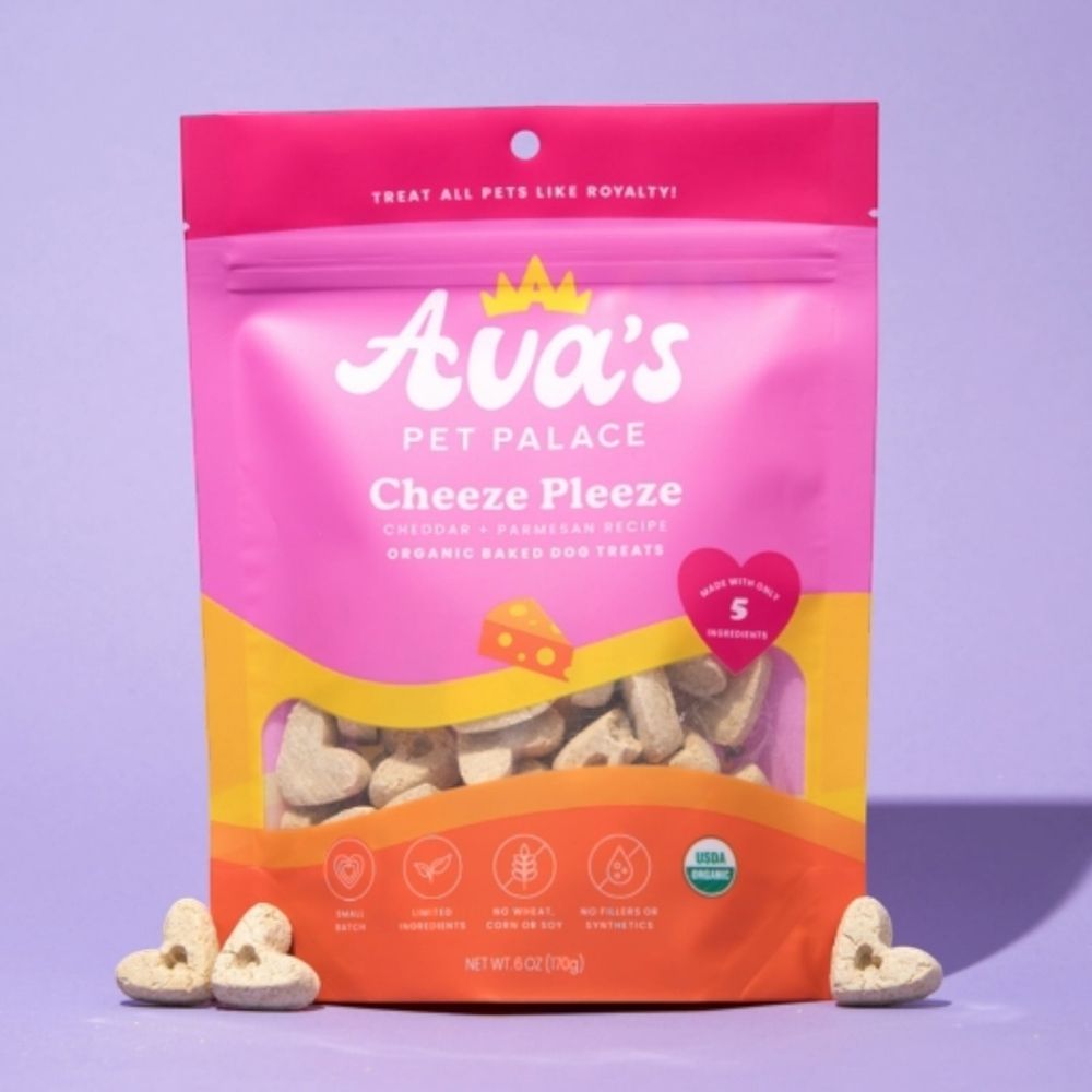 Organic Cheesy Hearts Dog Treats – Gluten-Free, 6 oz
