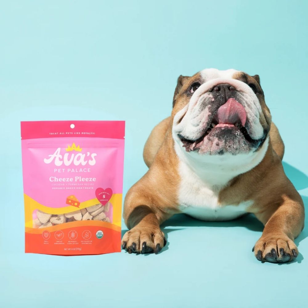 Organic Cheesy Hearts Dog Treats – Gluten-Free, 6 oz