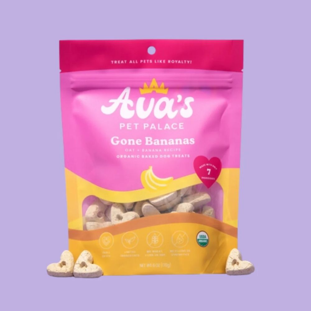 Ava's Gone Bananas Organic Banana Dog Biscuits, 6 oz