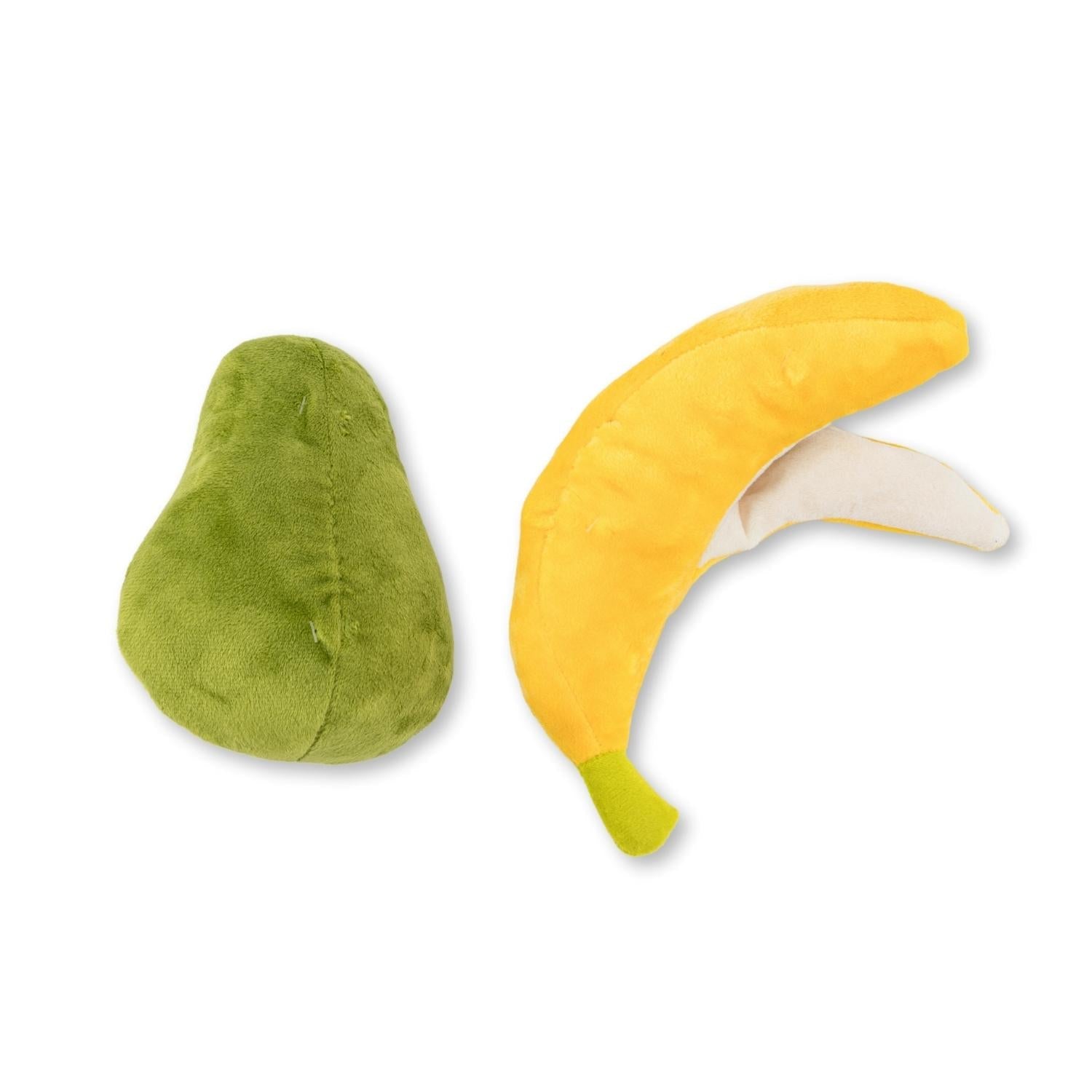 Good Fat BFF Avocado & Banana Plush Dog Toy Set