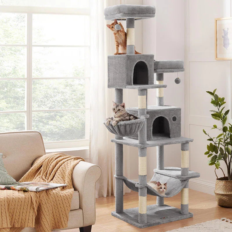 78" Multi-Tier Cat Tree with Condos and Perches