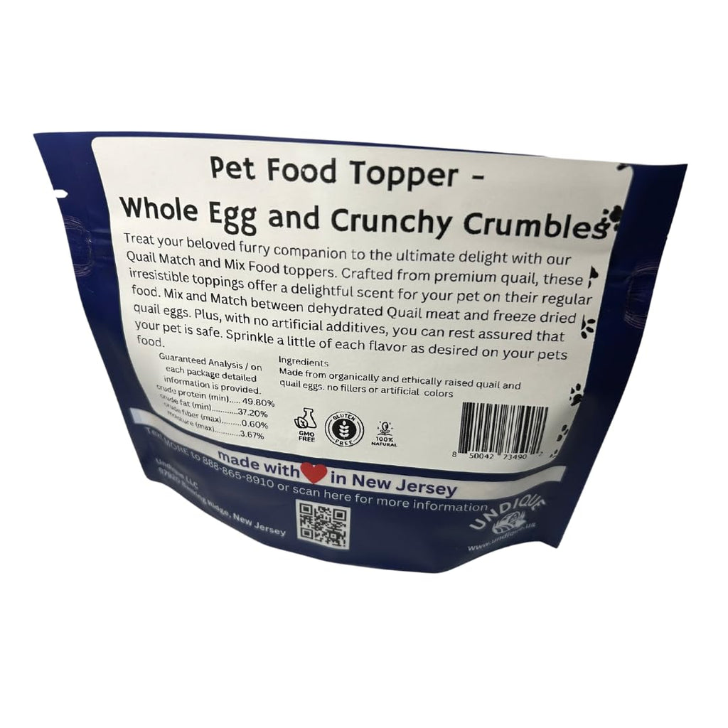 Freeze-Dried Quail Egg Pet Treats – Single Ingredient, Grain-Free