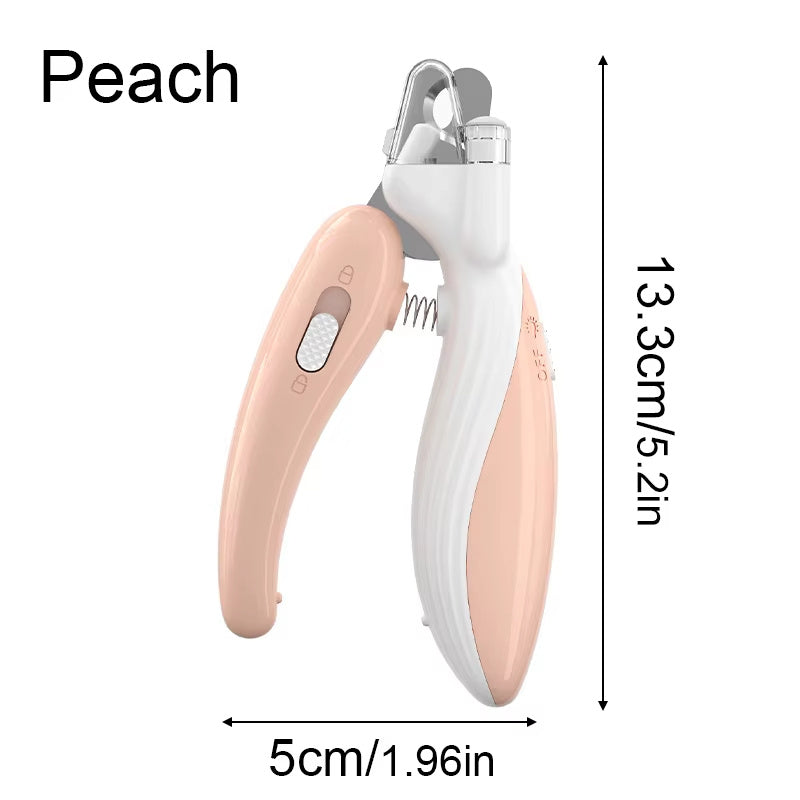 LED Pet Nail Clippers for Dogs & Cats with Safety Lock