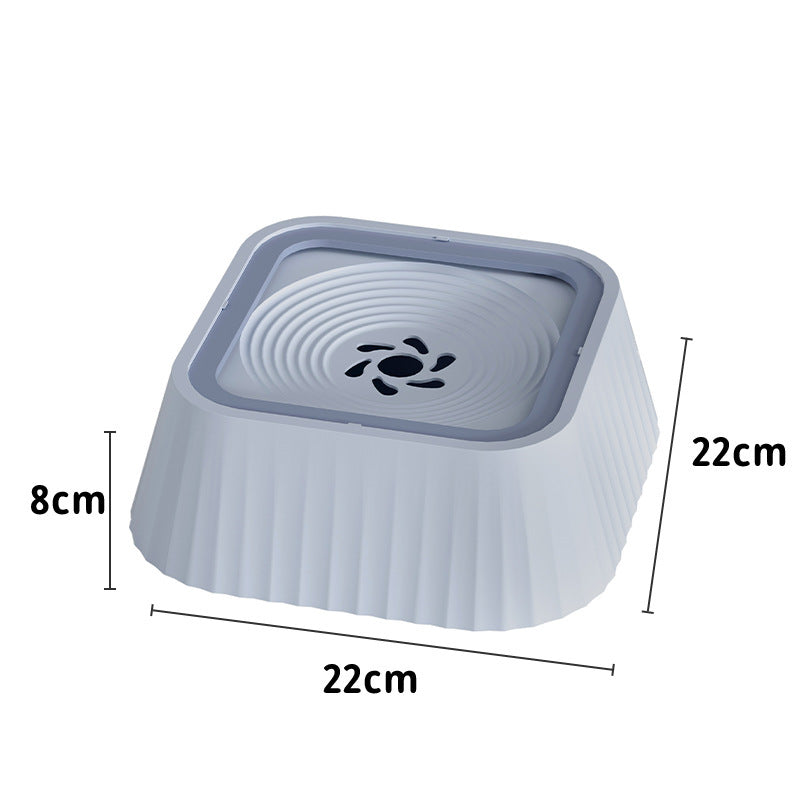 Floating Plate Pet Water Bowl, 1300ml, Anti-Spill Design