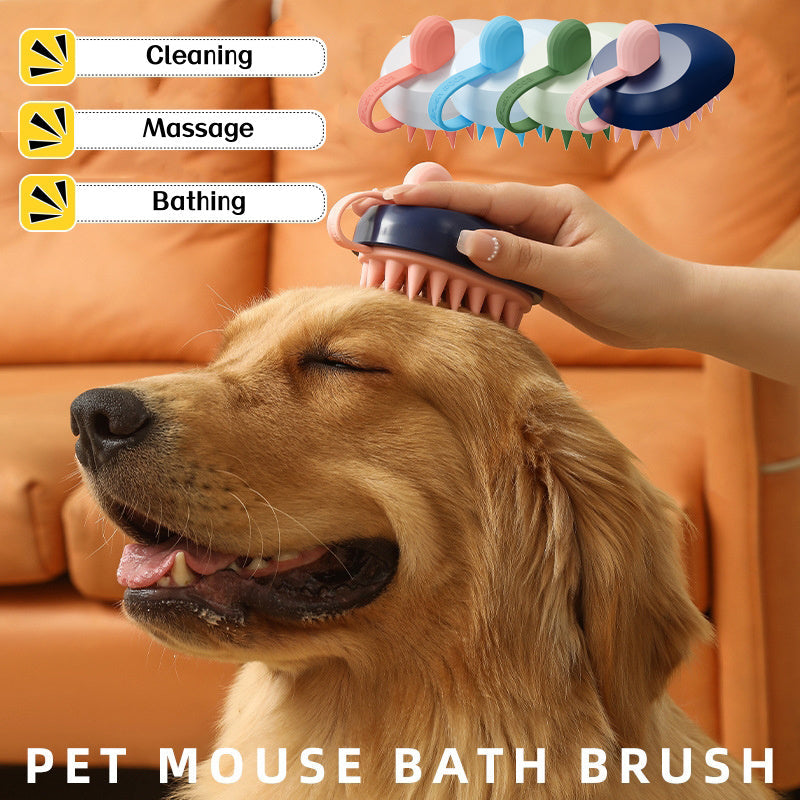 Dual-Purpose Dog Grooming Brush, ABS, Gentle Cleaning & Massage