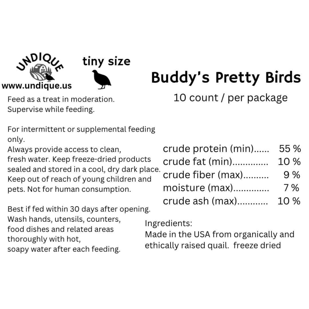 Quail Bites Pet Treats for Small Dogs and Cats
