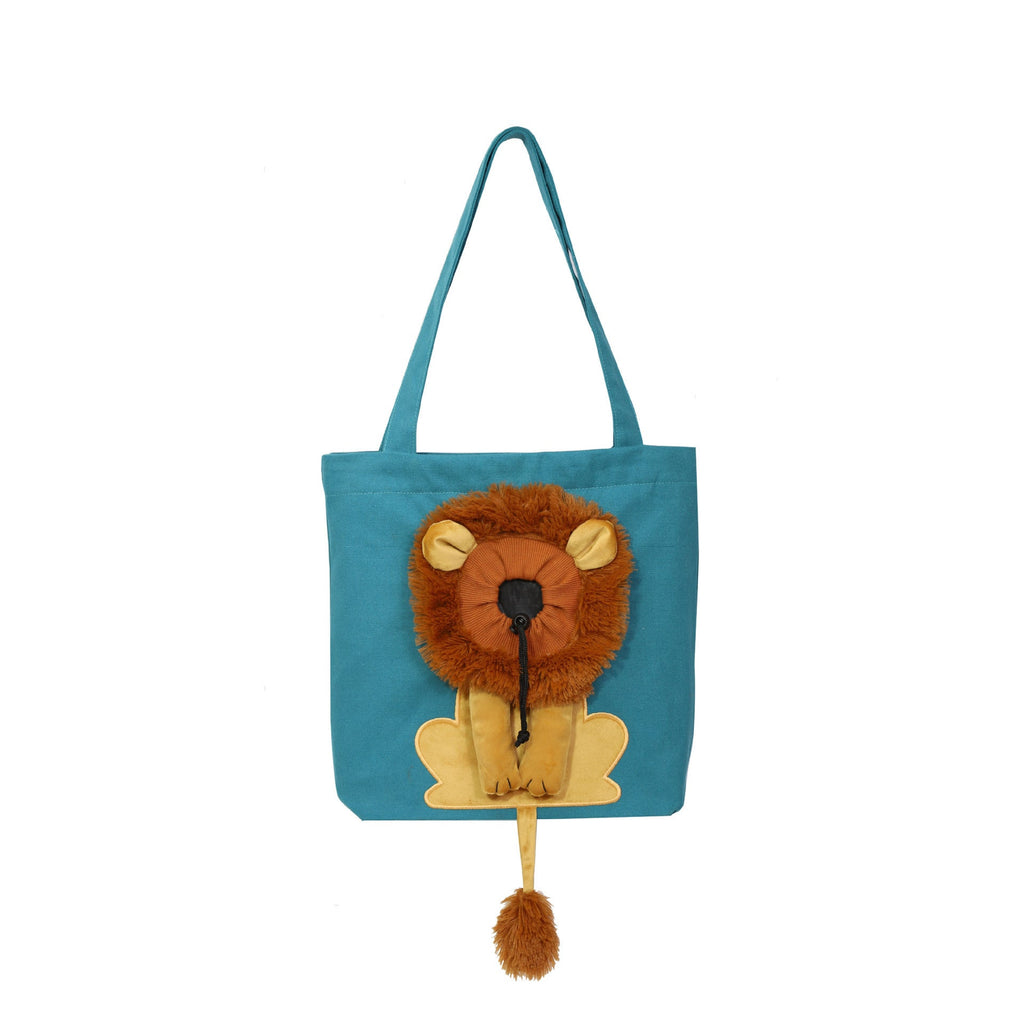 Lion Design Canvas Pet Carrier for Small Dogs and Cats