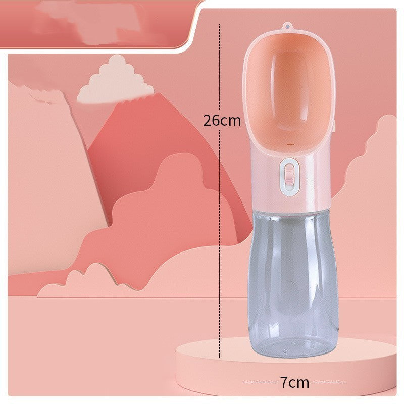 Portable Pet Water Bottle, Plastic, 458ml, for Dogs and Cats
