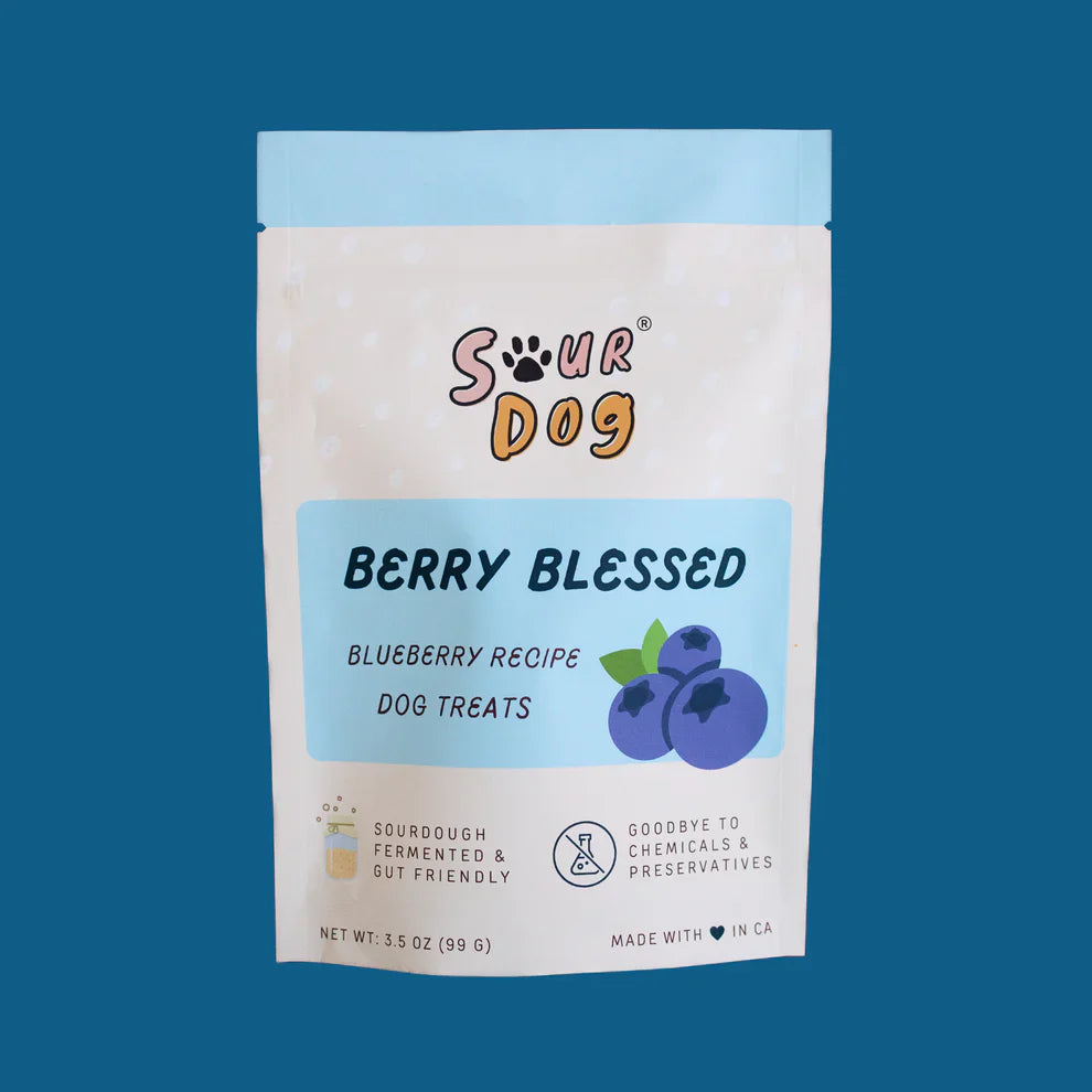 Blueberry Crunch Dog Treats with Peanut Butter and Flaxseed, 3.5 oz
