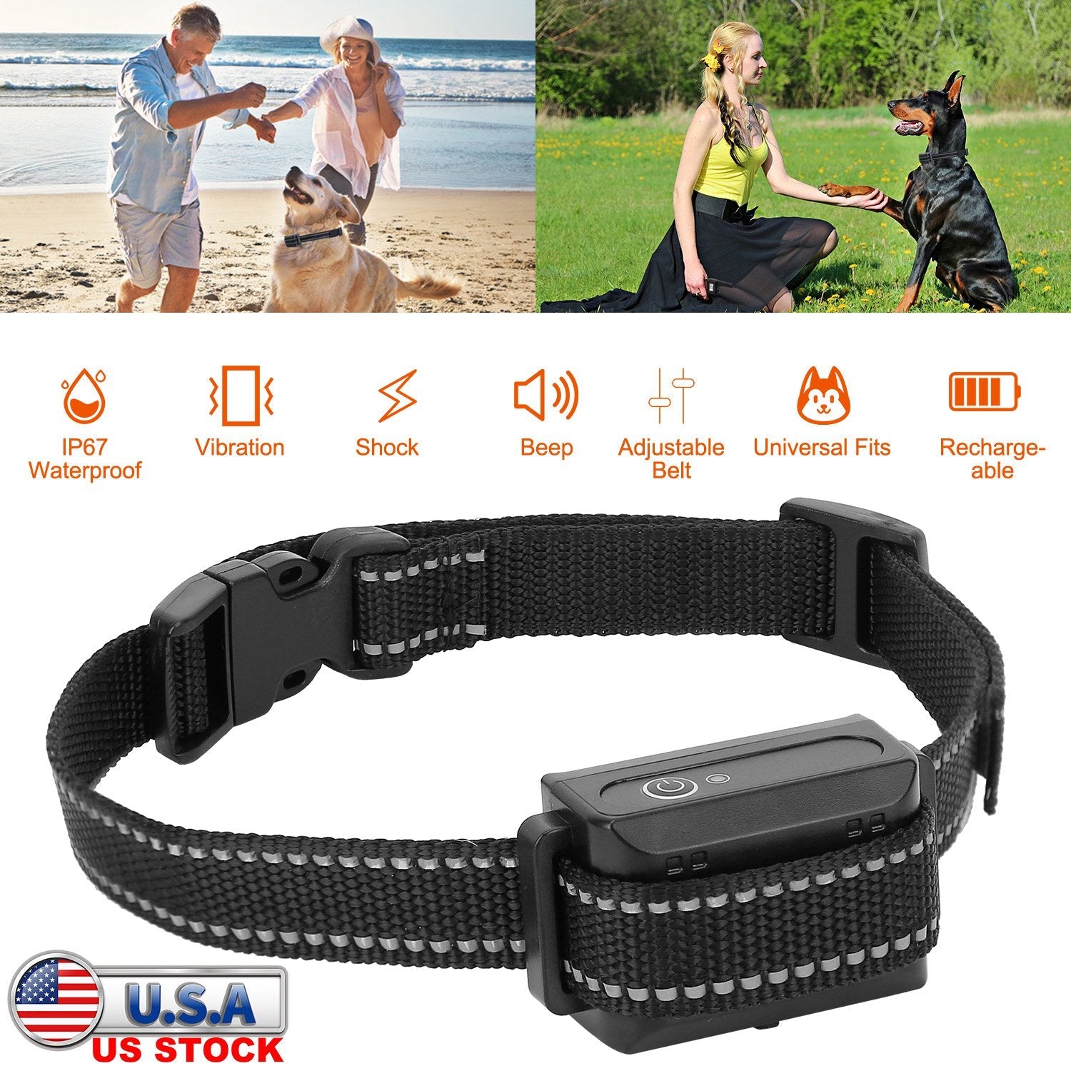 Dog Training Collar Receiver, Waterproof, 3280ft Range, 3 Modes