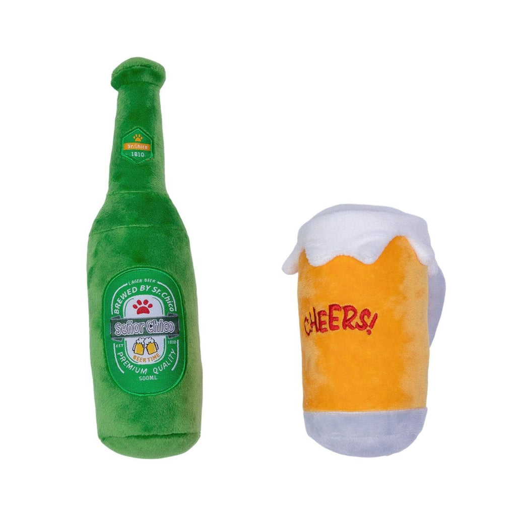 BFF Plush Mug & Beer Bottle Dog Toy Set