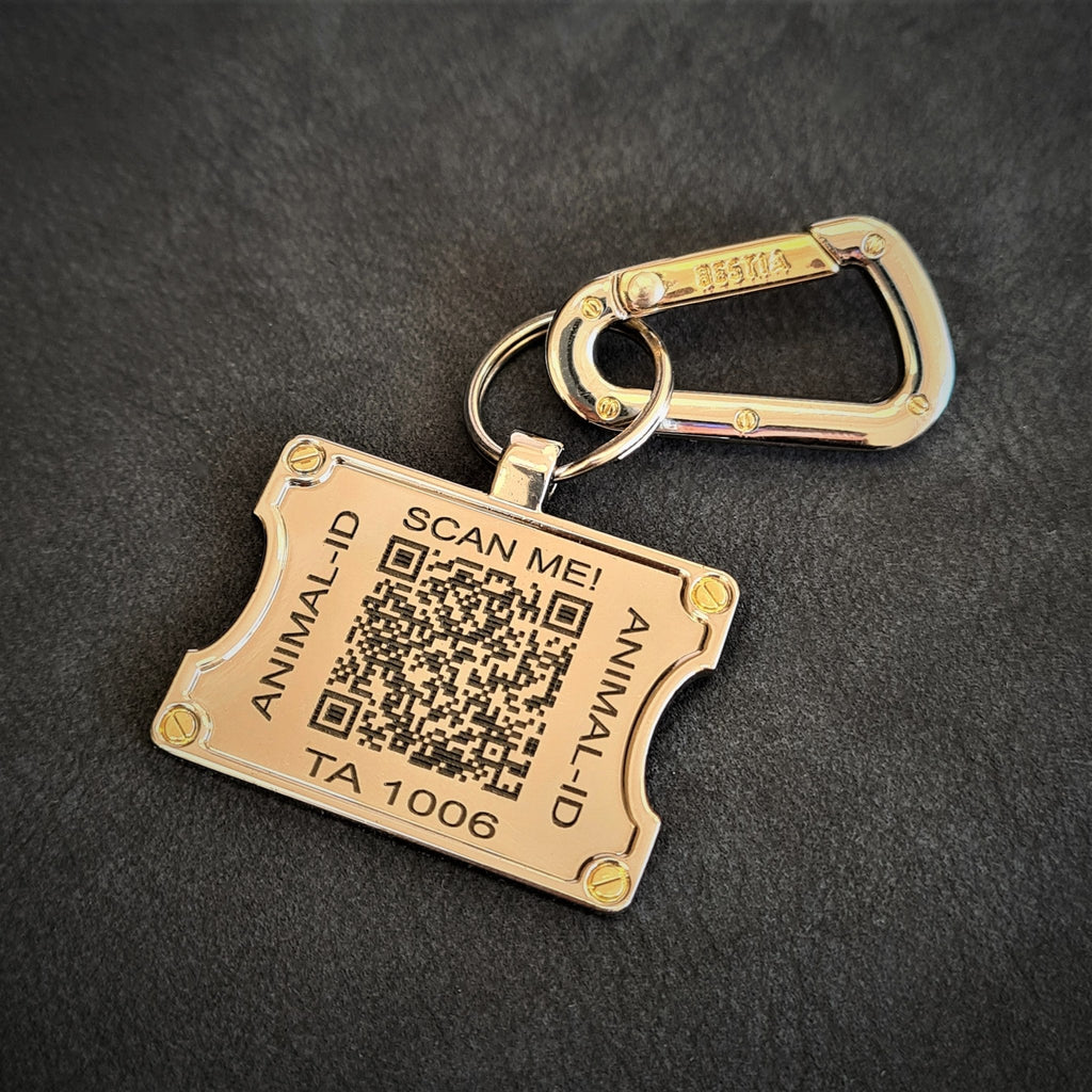 Animal-ID QR Code Dog ID Tag – Stainless Steel