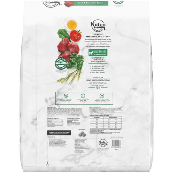 Adult Dry Dog Food with Lamb and Brown Rice