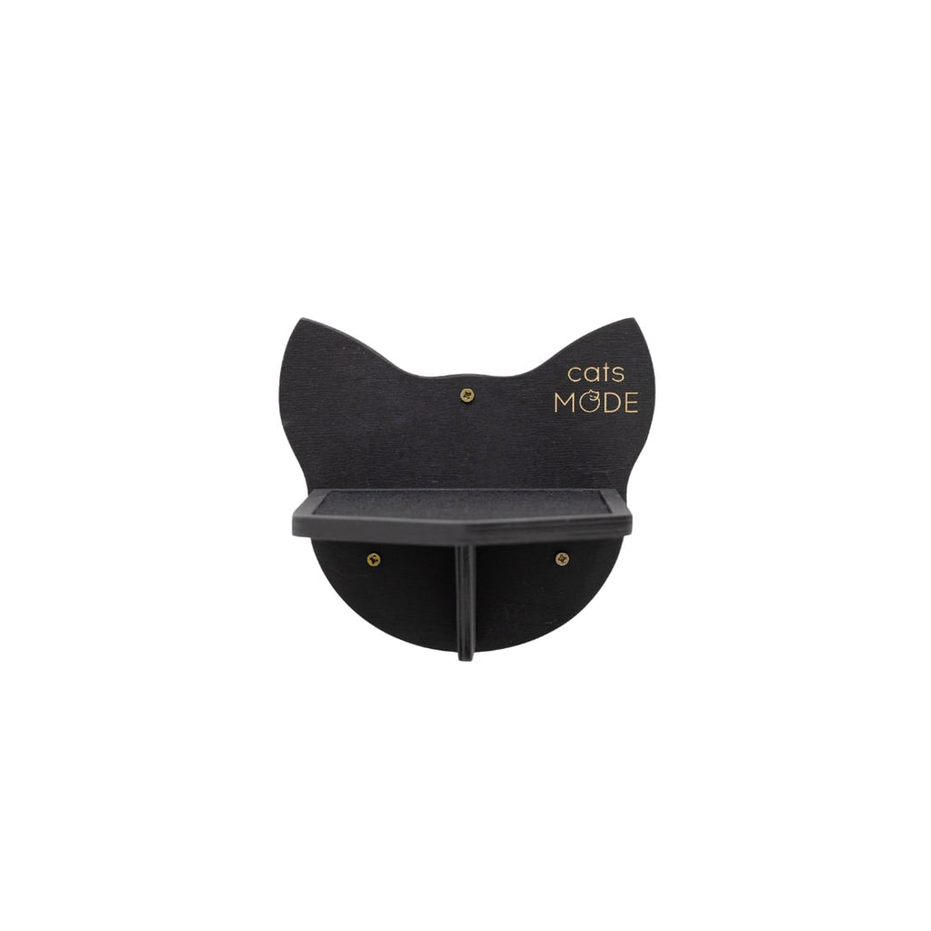 Wall-Mounted Cat Steps in Black Wood