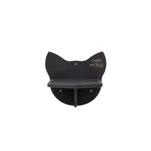 Wall-Mounted Cat Steps in Black Wood