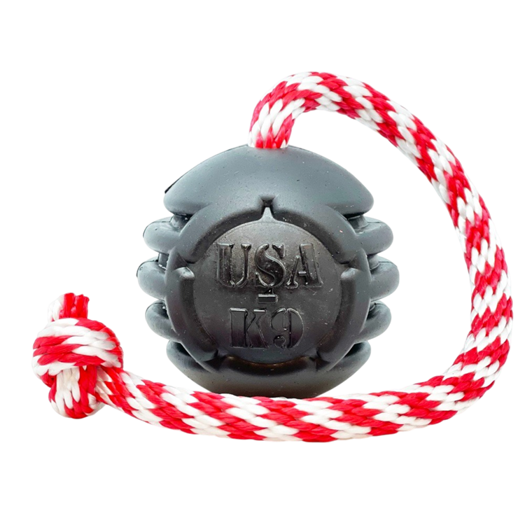 USA-K9 Magnum Black Stars and Stripes Large Dog Chew Toy