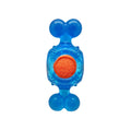 Blue Candy Shaped Dog Chew Toy with Squeaky Tennis Ball