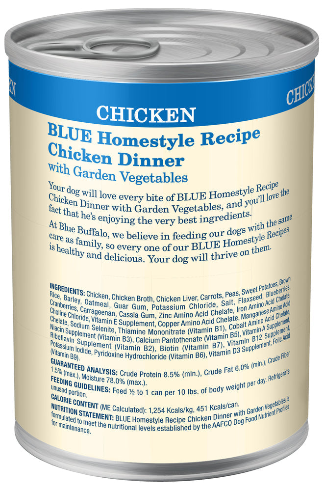 BLUE Homestyle Recipe Chicken Dinner for Adult Dogs