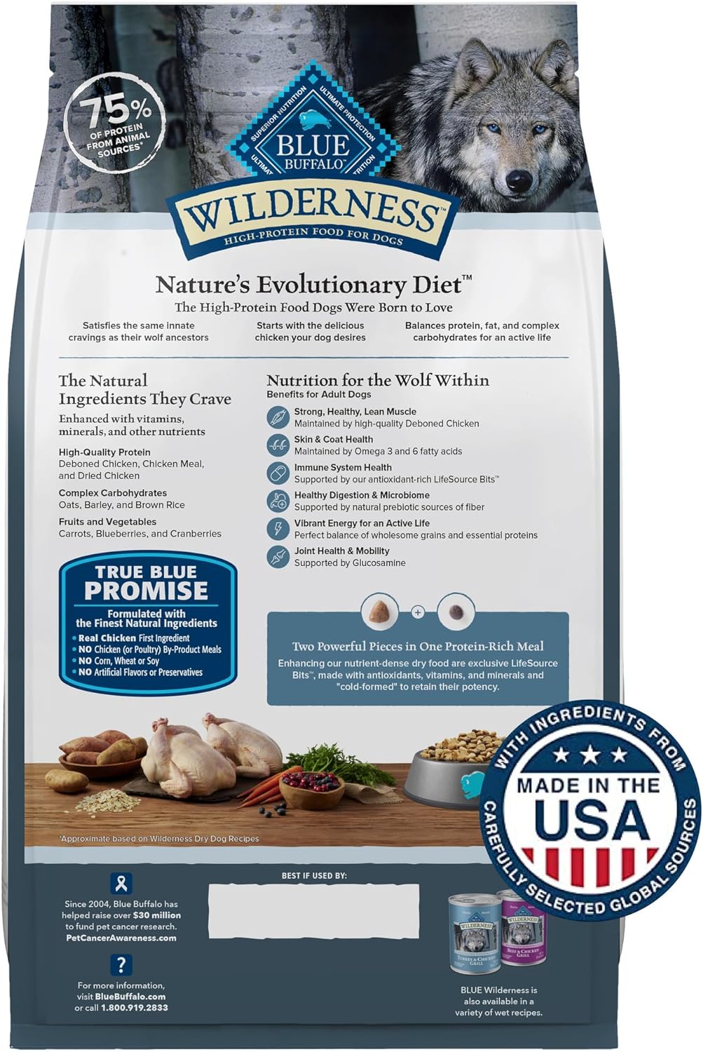 High-Protein Adult Dog Food with Deboned Chicken & Wholesome Grains