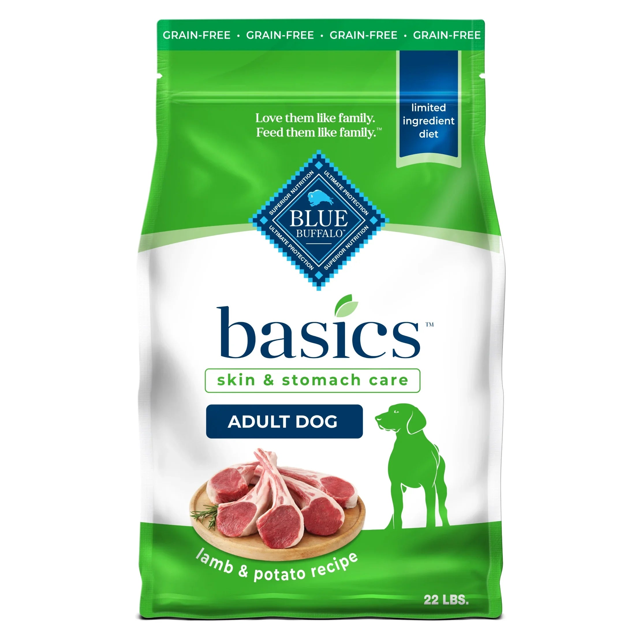 BLUE Basics Grain-Free Lamb & Potato Dog Food