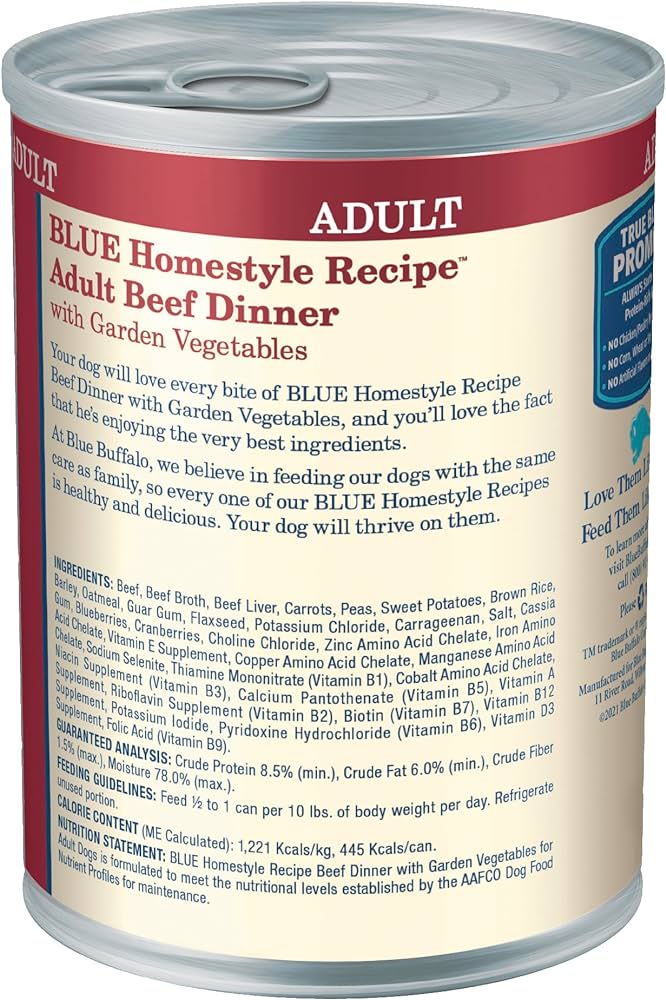 BLUE Homestyle Recipe Beef Dinner Wet Dog Food