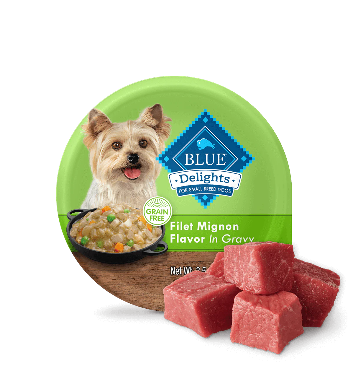 BLUE Delights New York Strip Entrée for Small Dogs, Single-Serve Cup