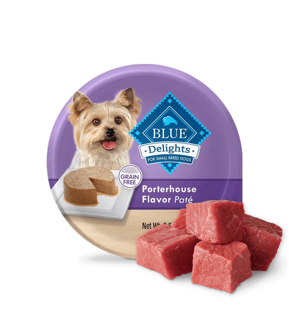 BLUE Delights Porterhouse Recipe Small Dog Food, Beef & Vegetables