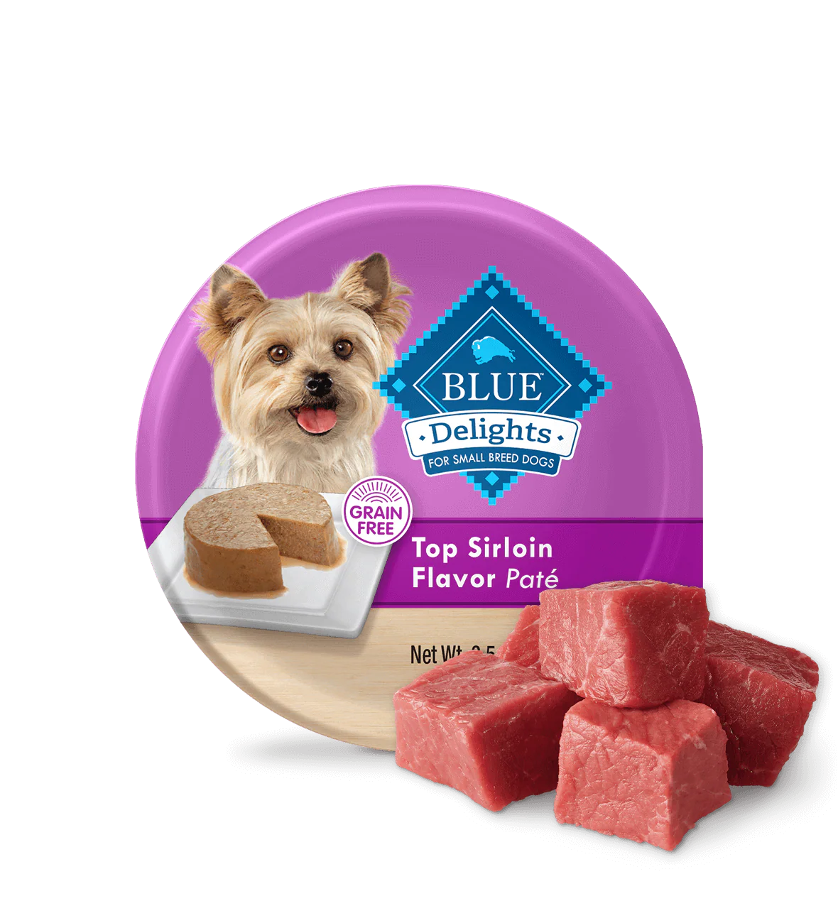BLUE Delights Top Sirloin Entrée for Small Dogs, Single-Serve Cup