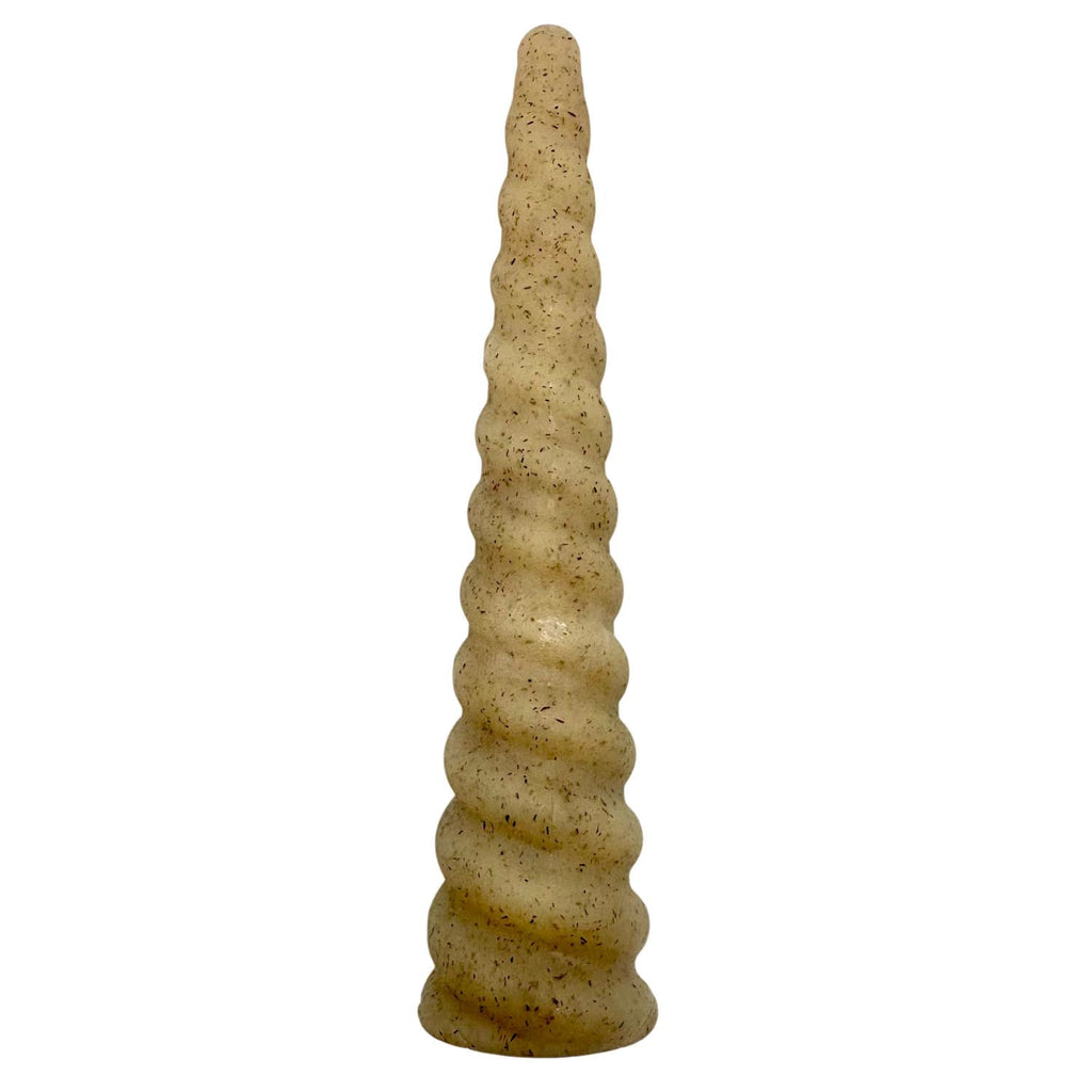 Unicorn Horn Dog Chew Toy – Durable Nylon, Pink & Brown, 7"